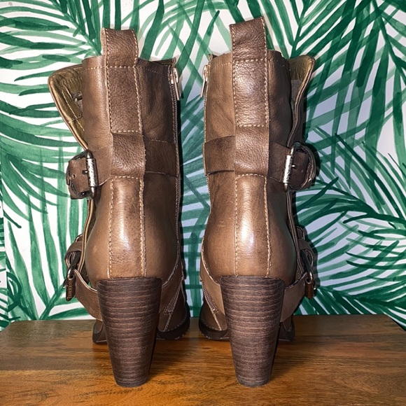 Miz Mooz Sasha Brown Leather Faux Fur Lined Boots Women’s 8 - Picture 5 of 11